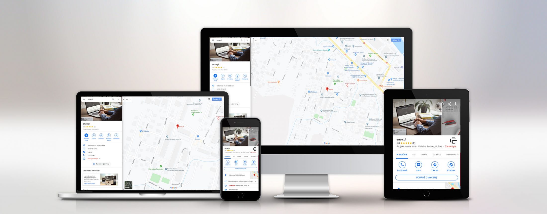 Wizytówka firmy w Mapach Google